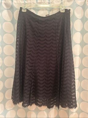 Apt. 9 Black Lace Circle Skirt